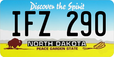 ND license plate IFZ290