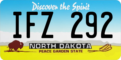 ND license plate IFZ292