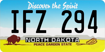 ND license plate IFZ294