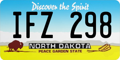 ND license plate IFZ298
