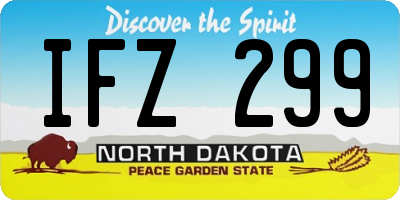 ND license plate IFZ299