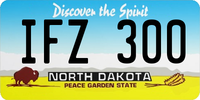 ND license plate IFZ300