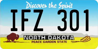 ND license plate IFZ301