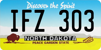 ND license plate IFZ303