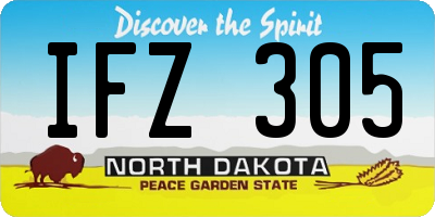 ND license plate IFZ305