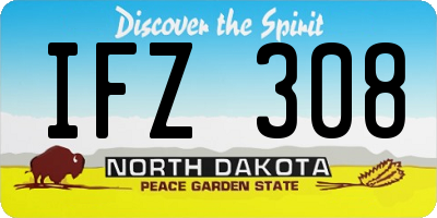 ND license plate IFZ308