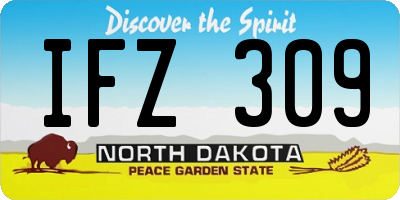 ND license plate IFZ309