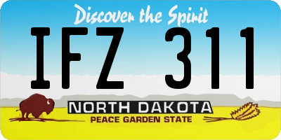 ND license plate IFZ311