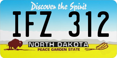 ND license plate IFZ312
