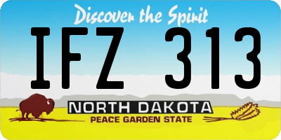 ND license plate IFZ313