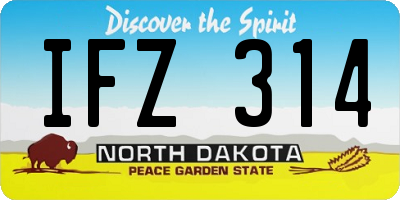 ND license plate IFZ314