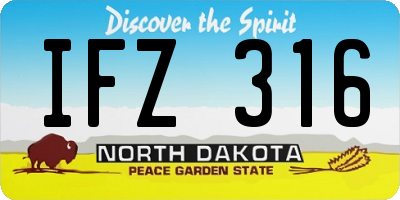 ND license plate IFZ316
