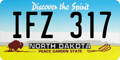 ND license plate IFZ317
