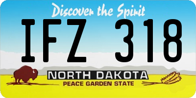 ND license plate IFZ318