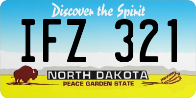 ND license plate IFZ321