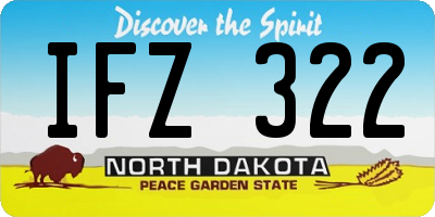 ND license plate IFZ322