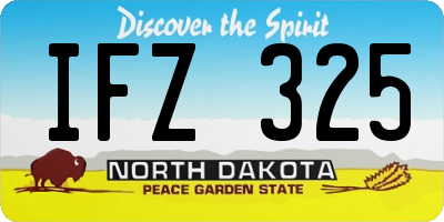 ND license plate IFZ325