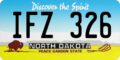 ND license plate IFZ326
