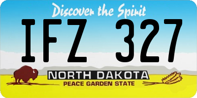 ND license plate IFZ327