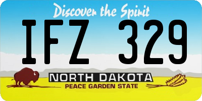 ND license plate IFZ329
