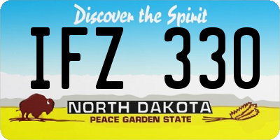ND license plate IFZ330