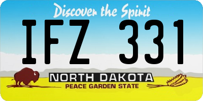 ND license plate IFZ331