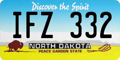 ND license plate IFZ332