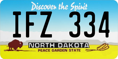 ND license plate IFZ334