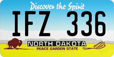 ND license plate IFZ336