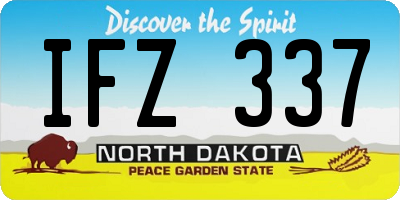 ND license plate IFZ337