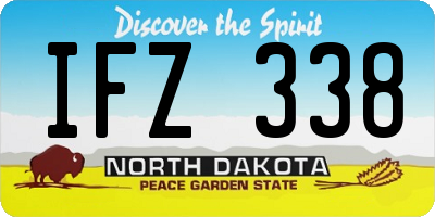 ND license plate IFZ338