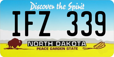 ND license plate IFZ339