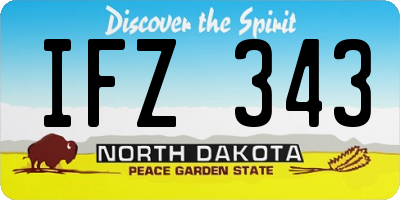 ND license plate IFZ343