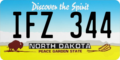 ND license plate IFZ344