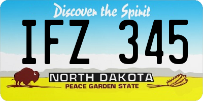 ND license plate IFZ345