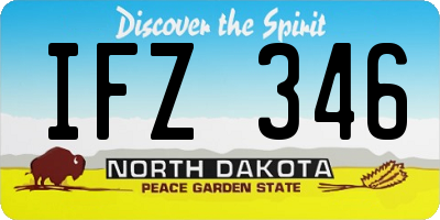 ND license plate IFZ346