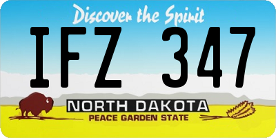 ND license plate IFZ347