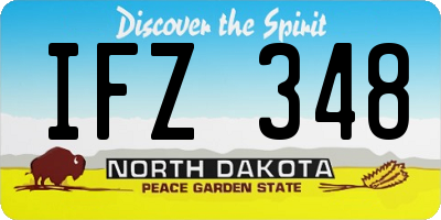 ND license plate IFZ348