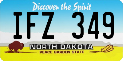 ND license plate IFZ349