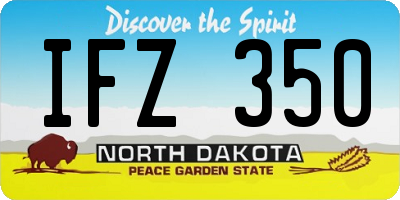 ND license plate IFZ350
