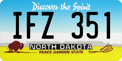 ND license plate IFZ351
