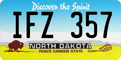 ND license plate IFZ357