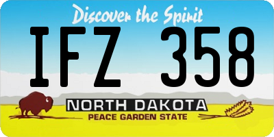 ND license plate IFZ358