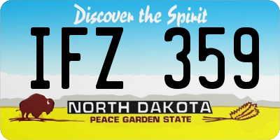 ND license plate IFZ359