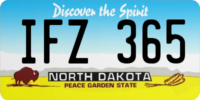 ND license plate IFZ365