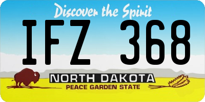 ND license plate IFZ368