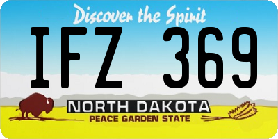 ND license plate IFZ369