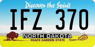 ND license plate IFZ370