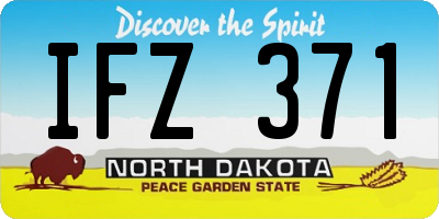 ND license plate IFZ371