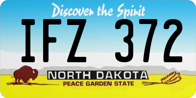 ND license plate IFZ372